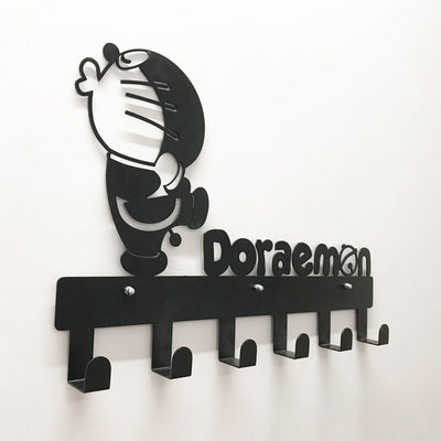 perchero pared doraemon